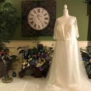 White wedding dress gown